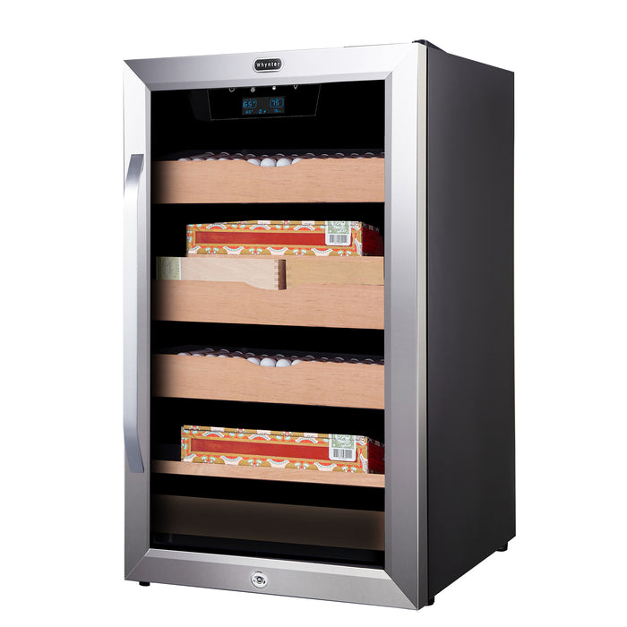 Whynter 650-Count 4.2 cu.ft. Electric Cigar Cabinet Cooler and Humidor with Humidity Temperature Control Cooling & Heating and Spanish Cedar Shelves | CHC-421HC