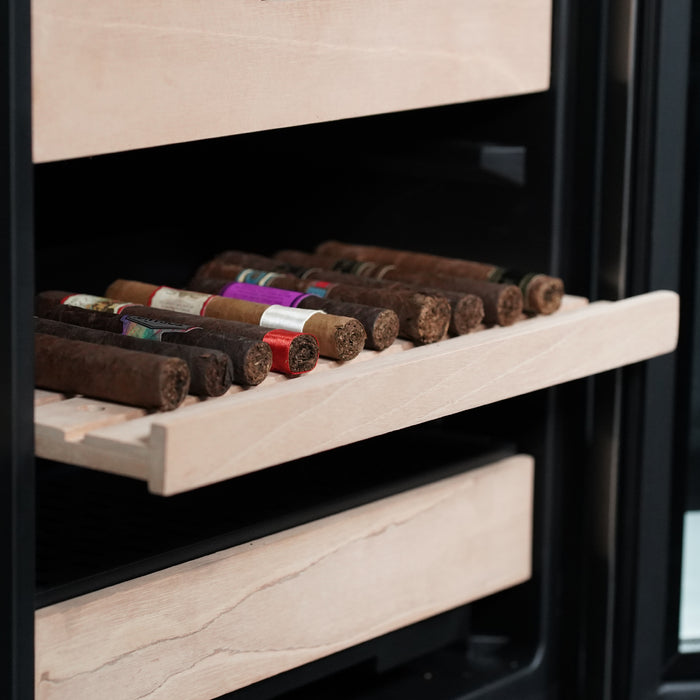 Whynter 650-Count 4.2 cu.ft. Electric Cigar Cabinet Cooler and Humidor with Humidity Temperature Control Cooling & Heating and Spanish Cedar Shelves | CHC-421HC