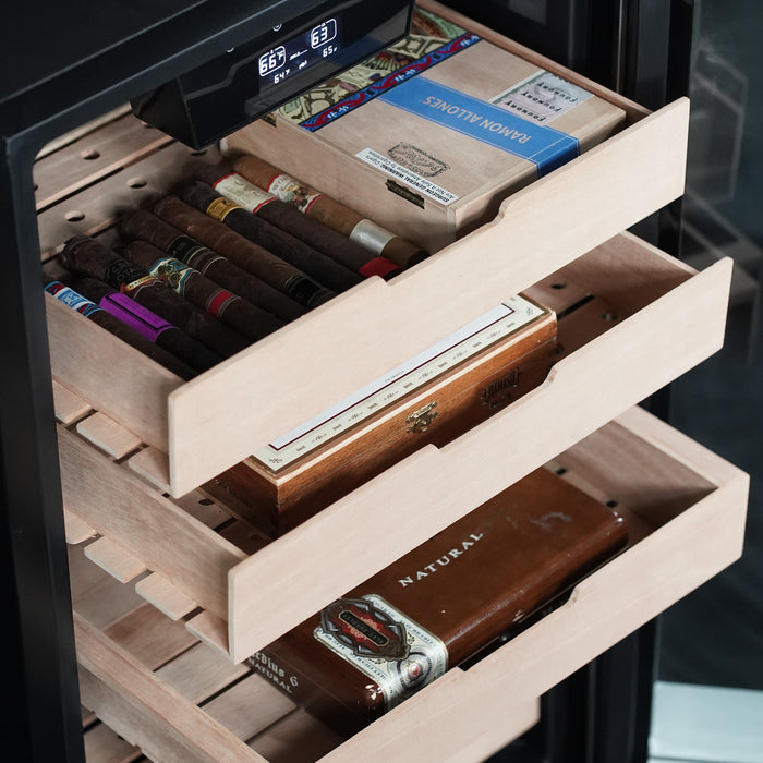 Whynter 650-Count 4.2 cu.ft. Electric Cigar Cabinet Cooler and Humidor with Humidity Temperature Control Cooling & Heating and Spanish Cedar Shelves | CHC-421HC