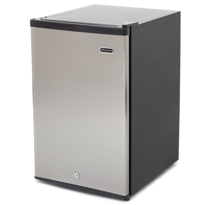 Whynter 2.1 cu. ft. Energy Star Upright Stainless Steel Mini Freezer with Lock | CUF-210SS