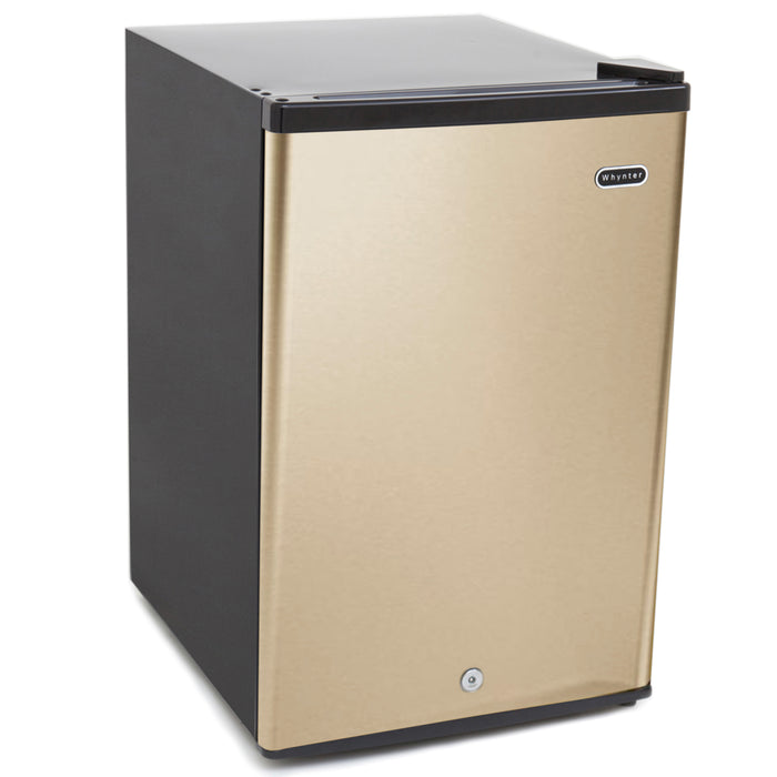 Whynter 2.1 cu.ft Energy Star Upright Freezer with Lock in Rose Gold | CUF-210SSG
