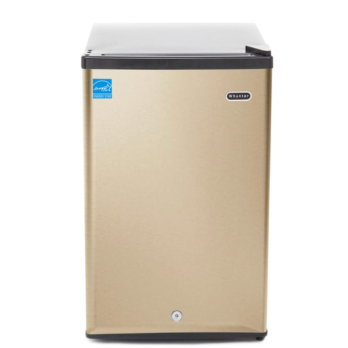 Whynter 2.1 cu.ft Energy Star Upright Freezer with Lock in Rose Gold | CUF-210SSG