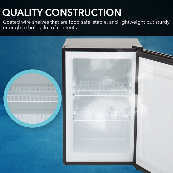 Whynter 2.1 cu.ft Energy Star Upright Freezer with Lock in Rose Gold | CUF-210SSG