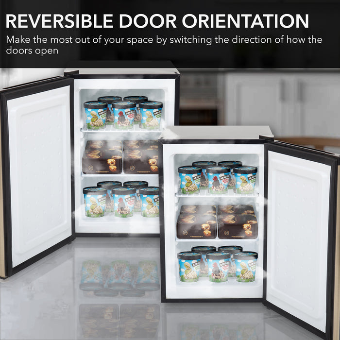 Whynter 2.1 cu.ft Energy Star Upright Freezer with Lock in Rose Gold | CUF-210SSG