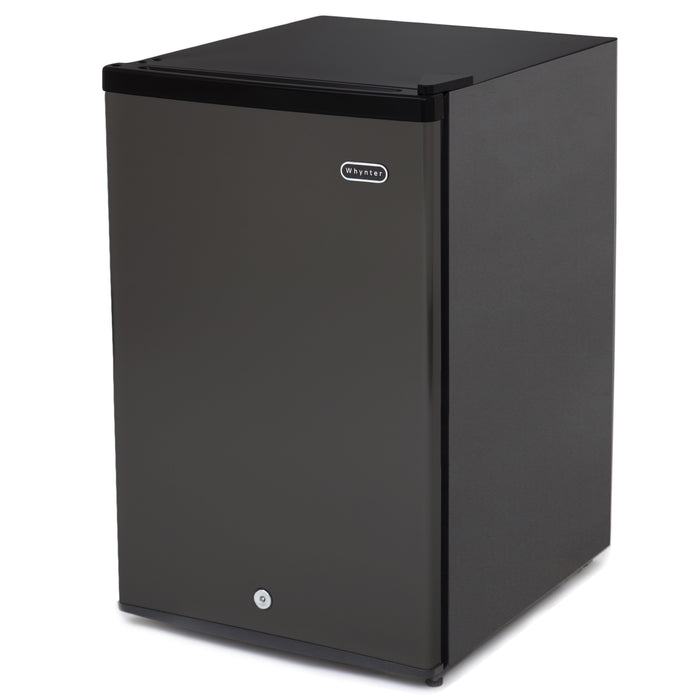 Whynter 3 cu. ft Energy Star Upright Freezer with Lock – Black | CUF-301BK