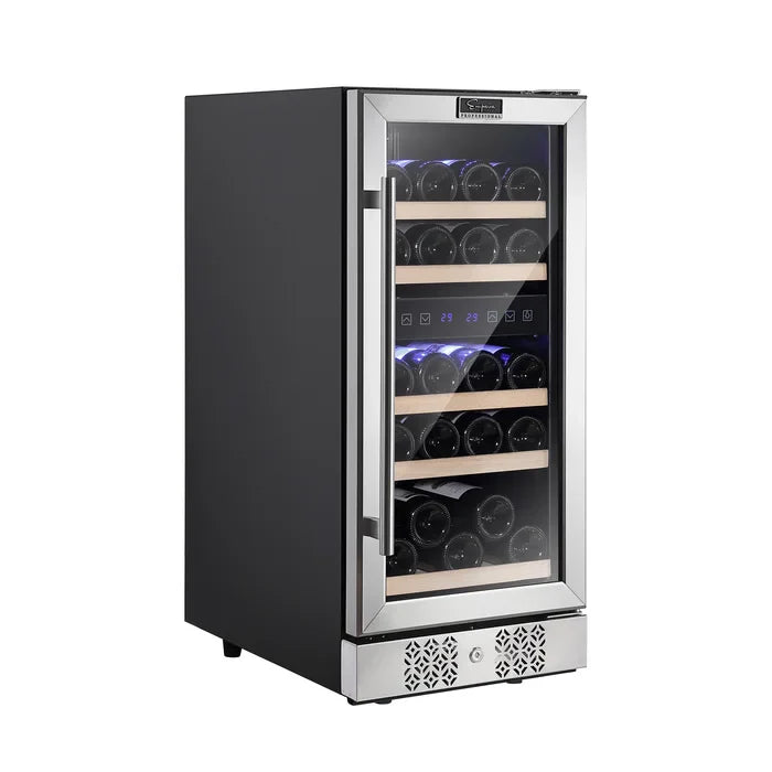 Empava 15 in. 29 Bottle Dual Zone Wine Cooler Wine Fridge | EMPV-WC02D