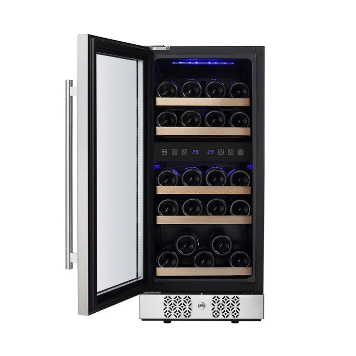 Empava 15 in. 29 Bottle Dual Zone Wine Cooler Wine Fridge | EMPV-WC02D