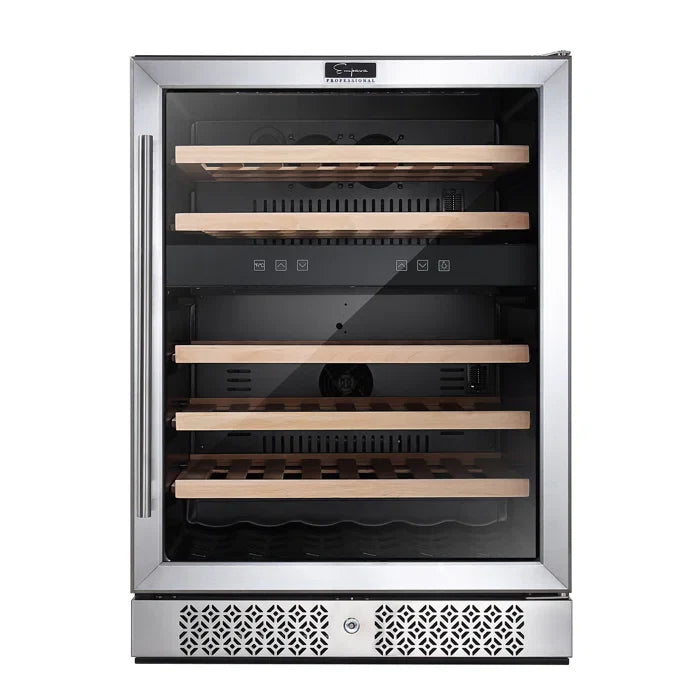 Empava 24 in. 46 Bottle Dual Zone Wine Cooler Beverage Fridge | EMPV-WC04D