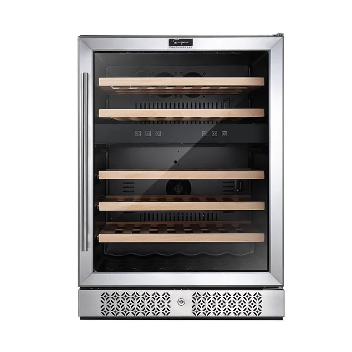 Empava 24 in. 46 Bottle Dual Zone Wine Cooler Beverage Fridge | EMPV-WC04D