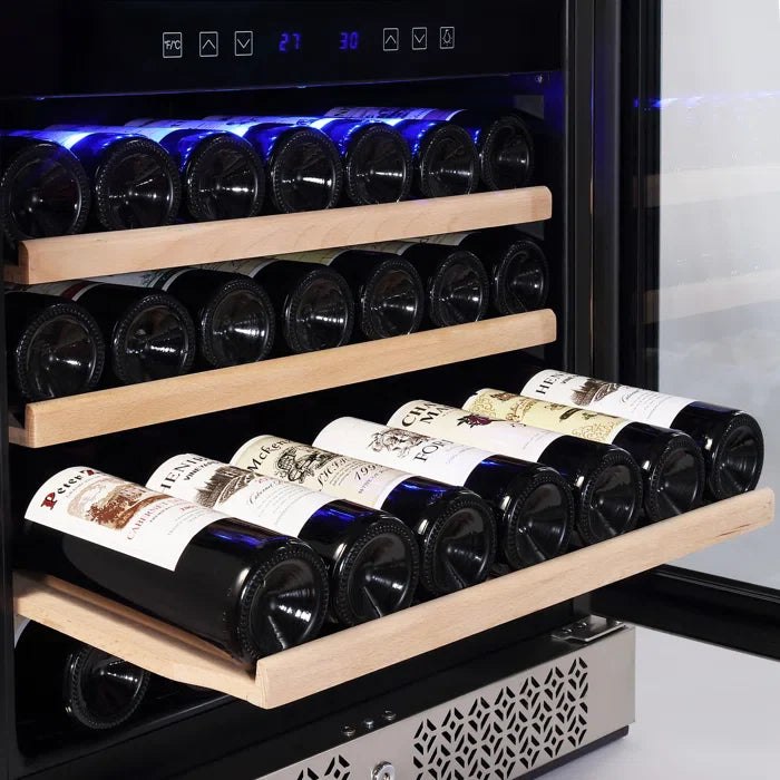 Empava 24 in. 46 Bottle Dual Zone Wine Cooler Beverage Fridge | EMPV-WC04D