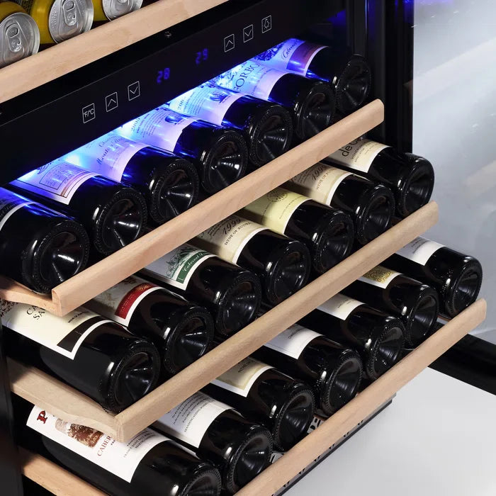 Empava 24 in. 46 Bottle Dual Zone Wine Cooler Beverage Fridge | EMPV-WC04D