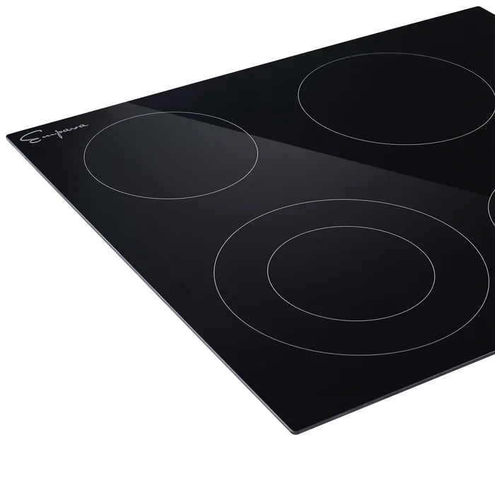 Empava 24 in. Built-in Electric Radiant Cooktop with 4 Elements in Black | EMPV-24REC11