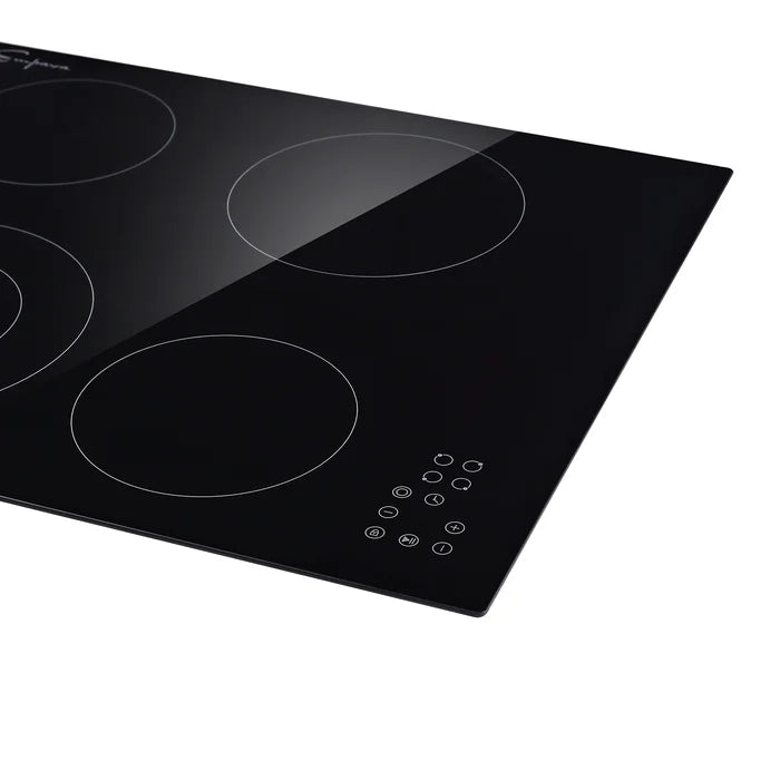 Empava 24 in. Built-in Electric Radiant Cooktop with 4 Elements in Black | EMPV-24REC11