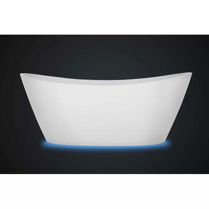 Empava 59 in. Freestanding Soaking Bathtub with LED Lights | EMPV-59FT1518LED