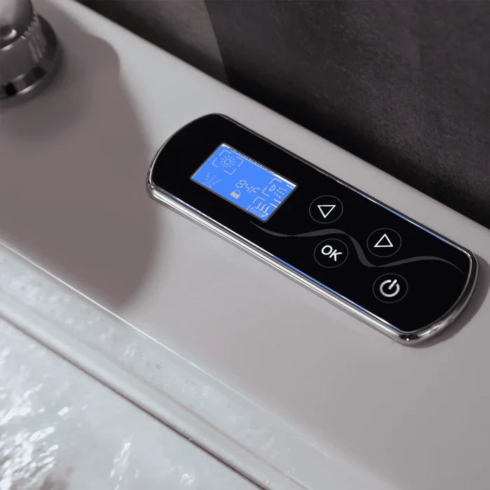 Empava 67 in. Alcove Whirlpool Rectangular Bathtub with LED Lights | EMPV-67JT351LED