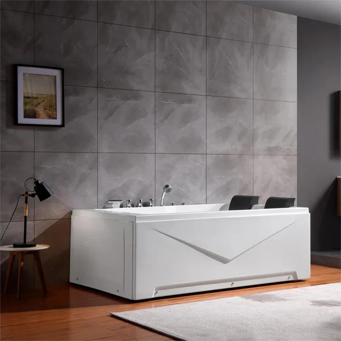 Empava 71 in. Alcove Whirlpool 2 Person Bathtub | EMPV-71JT667B