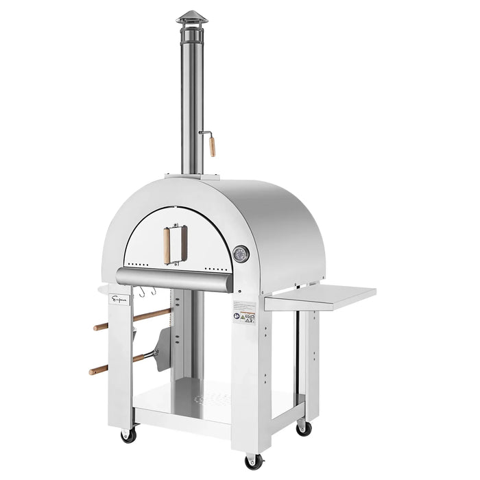 Empava Outdoor Wood Fired Pizza Oven with Side Table | EMPV-PG05