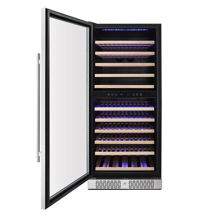 Empava 24 in. 116 Bottle Wine Refrigerator 55" Tall Dual Zone Wine Fridge | EMPV-WC06D