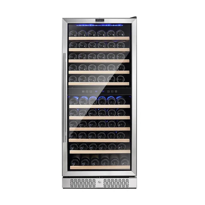 Empava 24 in. 116 Bottle Wine Refrigerator 55" Tall Dual Zone Wine Fridge | EMPV-WC06D