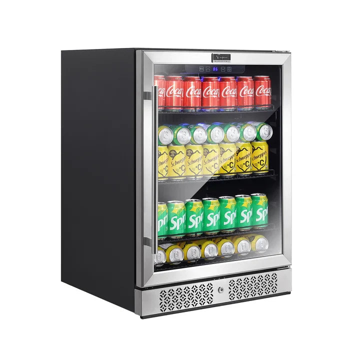 Empava 24 in. 140 Can Freestanding & Under the Counter Beverage Fridge | EMPV-BR02S