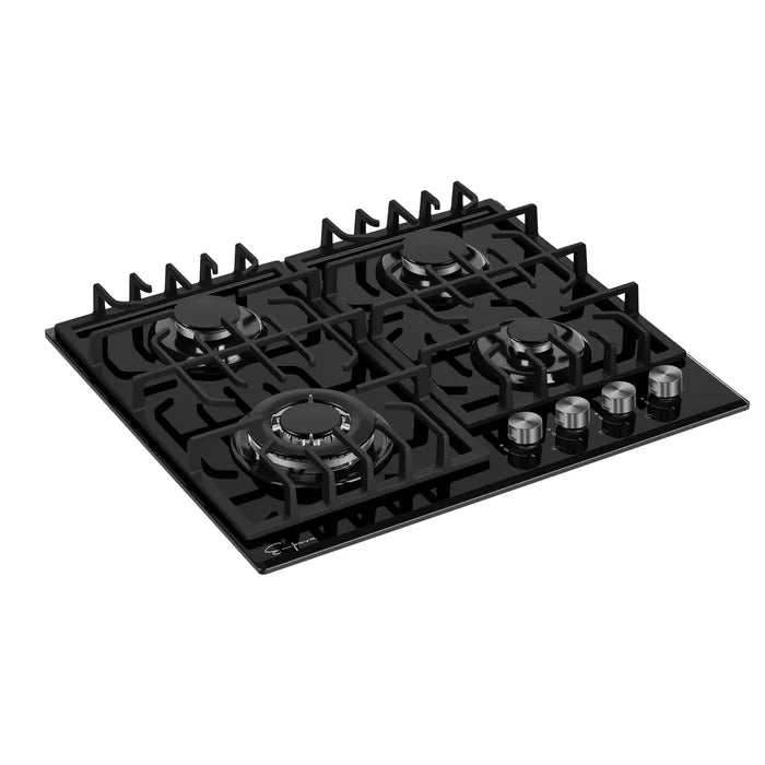 Empava 24 in. Built-in Gas Cooktops with 4 Burners in Black | EMPV-24GC28