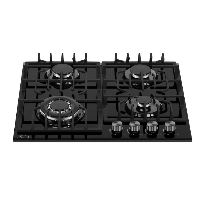 Empava 24 in. Built-in Gas Cooktops with 4 Burners in Black | EMPV-24GC28