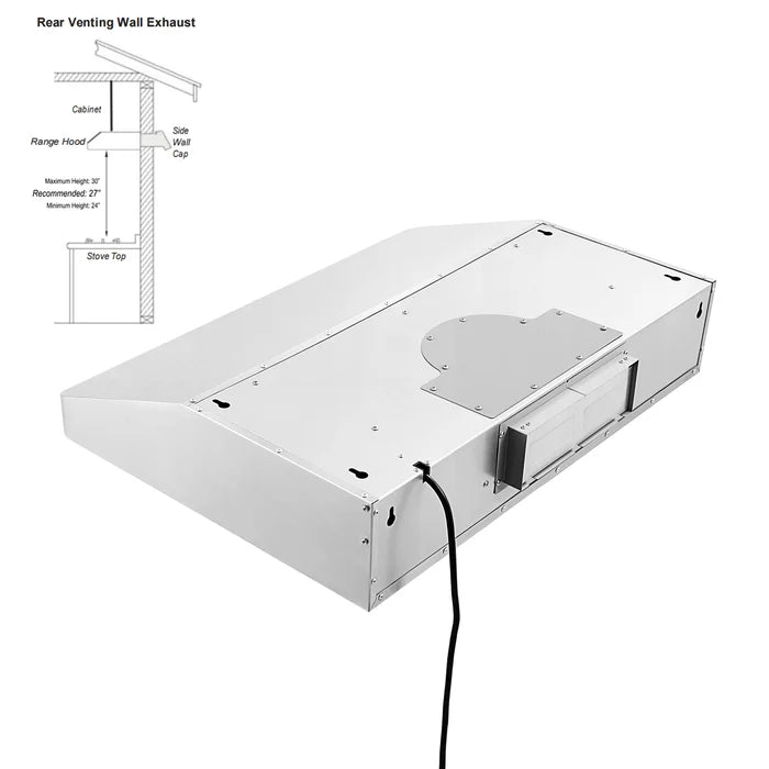 Empava 30 in. 500 CFM Ultra Slim Ducted Under Cabinet Range Hood | EMPV-30RH13