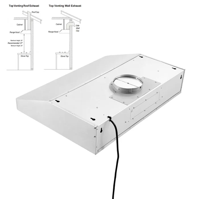 Empava 30 in. 500 CFM Ultra Slim Ducted Under Cabinet Range Hood | EMPV-30RH13