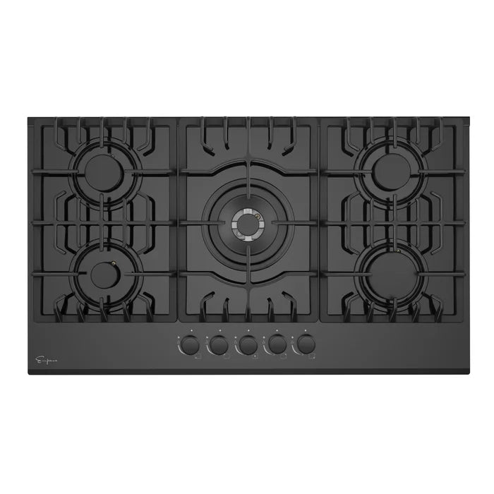 Empava 36 in. Built-in Gas Cooktops with 5 Burners in Black | EMPV-36GC27