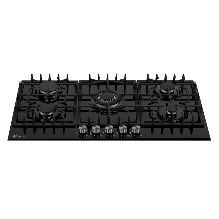 Empava 36 in. Built-in Gas Cooktops with 5 Burners in Black | EMPV-36GC27