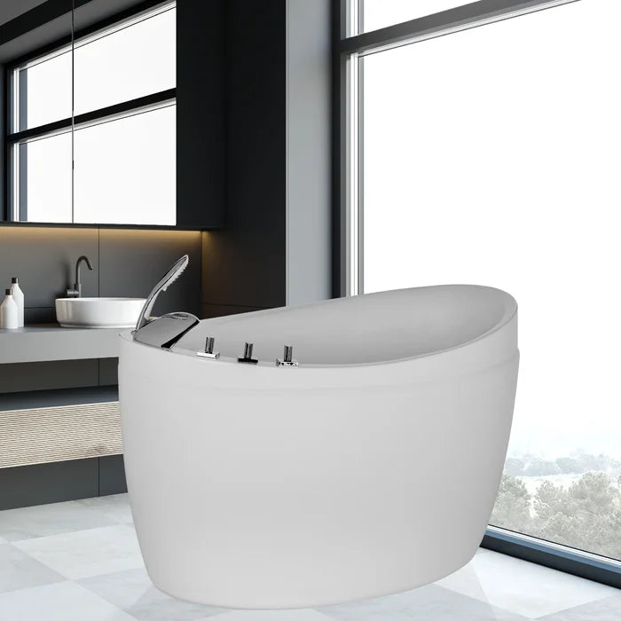 Empava 59 in. Freestanding Japanese Style Air Soaking Bathtub | EMPV-59JT011