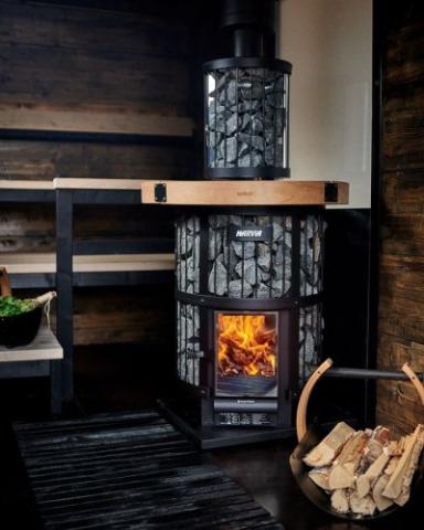 Harvia GreenFlame 240 Series 15.9kW Wood Sauna Stove