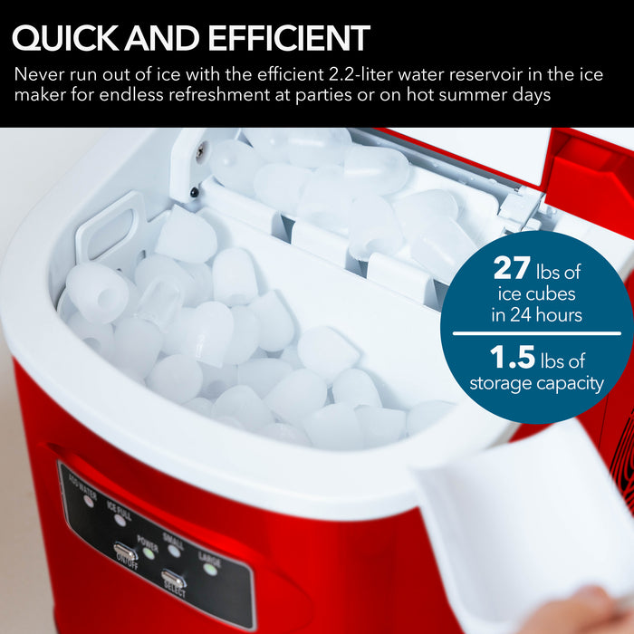 Whynter Compact Portable Ice Maker 27 lb capacity | IMC-270