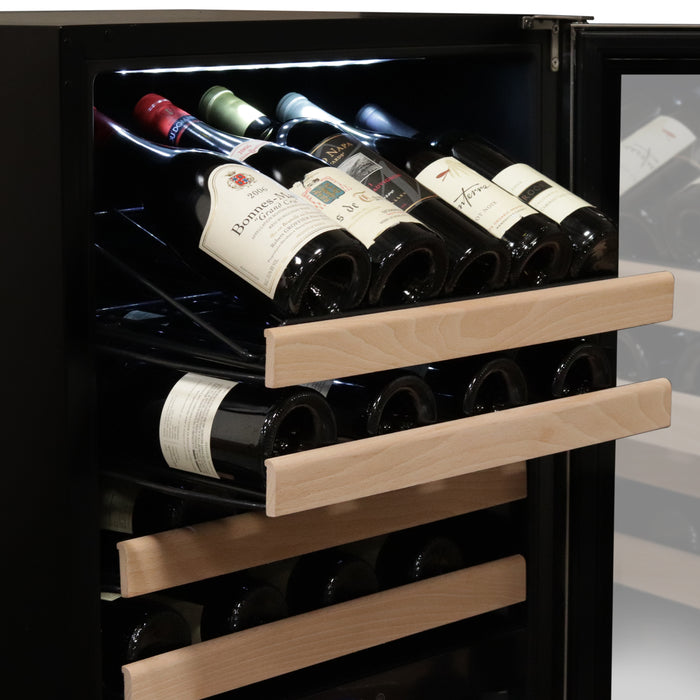 Whynter BWR-1642DZ/BWR-1642DZa 24" 164 Bottle Large Capacity Built-in Stainless Steel Dual Zone Compressor Wine Refrigerator with Display Rack and LED display