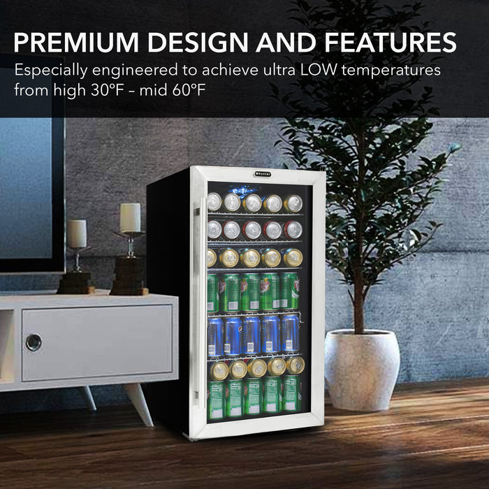 Whynter B120 Can Freestanding Beverage Refrigerator cooler Stainless Steel | BR-130SB