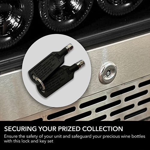 Whynter 24 inch Built-In 140 Can Undercounter Stainless Steel Beverage Refrigerator cooler with Reversible Door, Digital Control, Lock and Carbon Filter | BBR-148SB