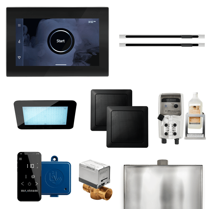 Mr. Steam XDream Max Linear Steam Shower Control Package with iSteamX Control and Linear SteamHead | XDRMBKXL