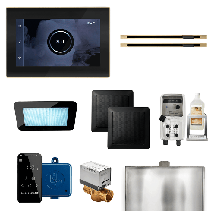 Mr. Steam XDream Max Linear Steam Shower Control Package with iSteamX Control and Linear SteamHead | XDRMBKXL
