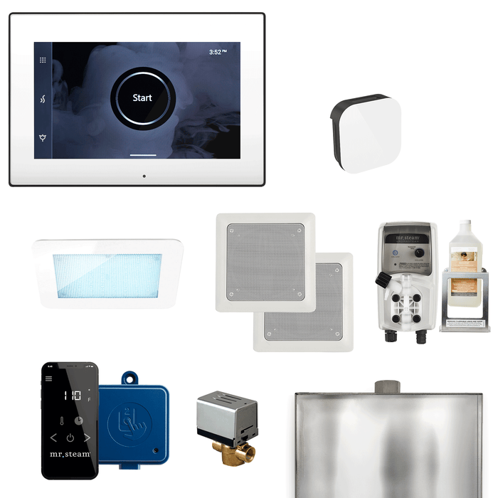 Mr. Steam XDream Steam Shower Control Package with iSteamX Control and Aroma Glass SteamHead | XDRMBK