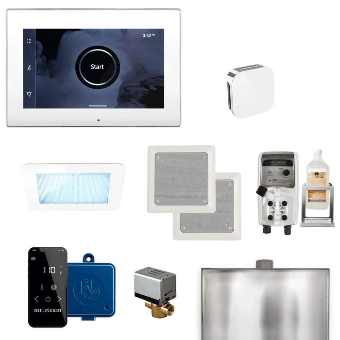 Mr. Steam XDream Steam Shower Control Package with iSteamX Control and Aroma Glass SteamHead | XDRMBK