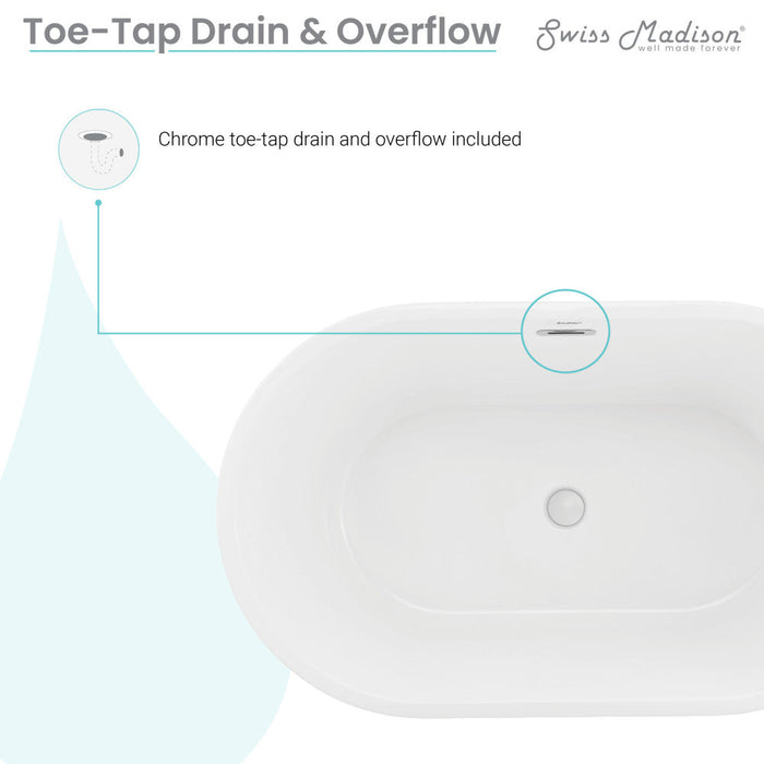 Swiss Madison Claire 48" Freestanding Bathtub | SM-FB550