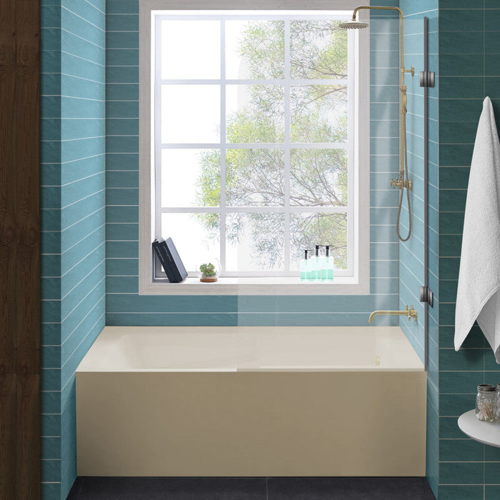Swiss Madison Voltaire 54" x 30" Right-Hand Drain Alcove Bathtub with Apron in Bisque | SM-AB550BQ
