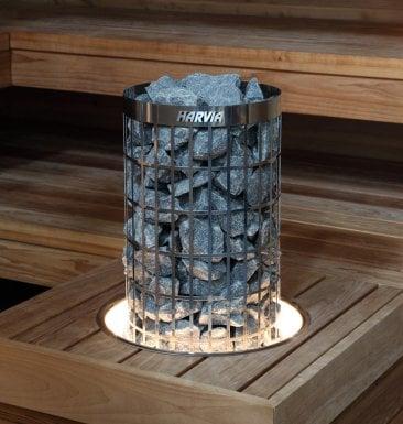 Harvia Embedding Flange w/ LED-Lighting for Cilindro Half Series 11kW Sauna Heater