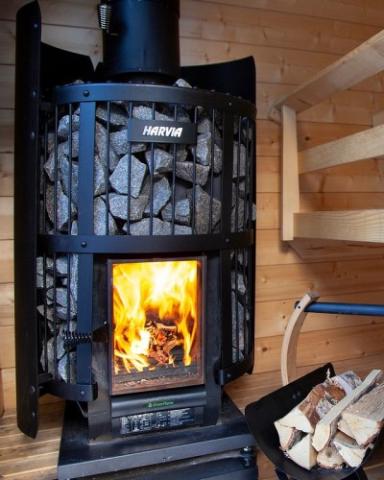 Harvia GreenFlame 240 Series 15.9kW Wood Sauna Stove
