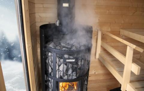 Harvia GreenFlame 240 Series 15.9kW Wood Sauna Stove
