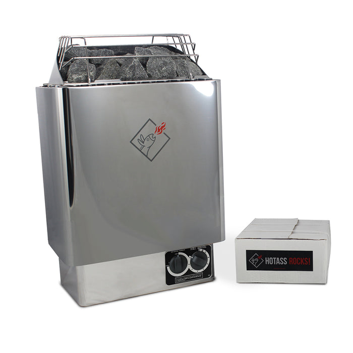 Hotass Saunas HomeHeat Series Stainless Steel Electric Sauna Heater with Control