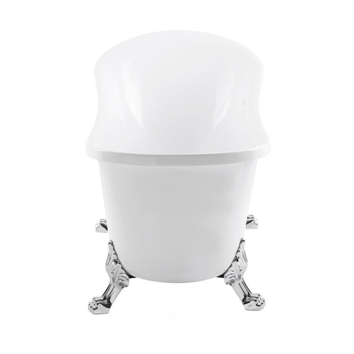 Swiss Madison Cache Single Slipper, Clawfoot Soaking Acrylic Bathtub, Chrome Clawfoot | SM-FB585CC