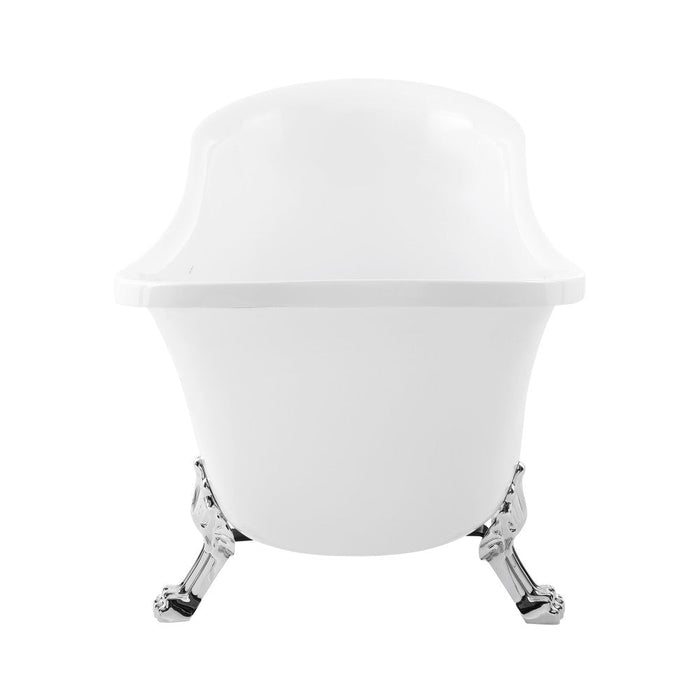 Swiss Madison Cache Single Slipper, Clawfoot Soaking Acrylic Bathtub, Chrome Clawfoot | SM-FB585CC