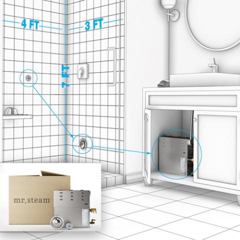 Mr. Steam Steam@Home Series 6kW Steam Shower Generator Package | SAH6000