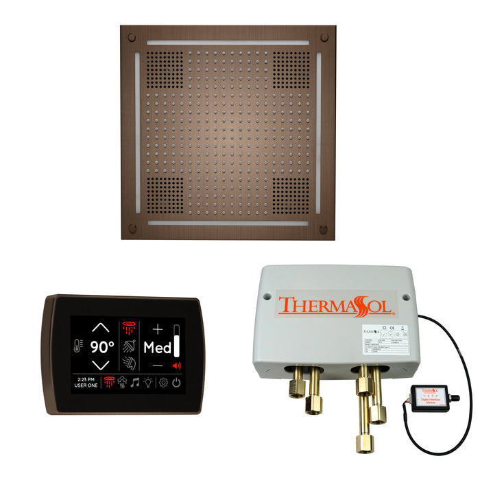 ThermaSol Wellness Hydrovive Shower Package with SignaTouch Square | WHSPSS